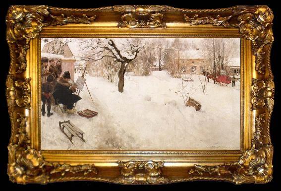 framed  Carl Larsson The Open-Air Painter, ta009-2